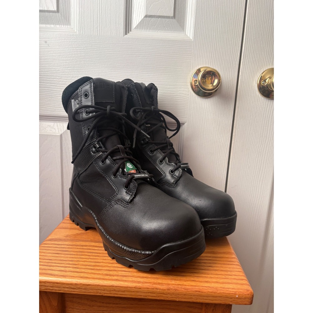 NIB! 5.11 Tactical A.T.A.C. 8" Shield Black Leather Nylon Safety Toe Combat Boot